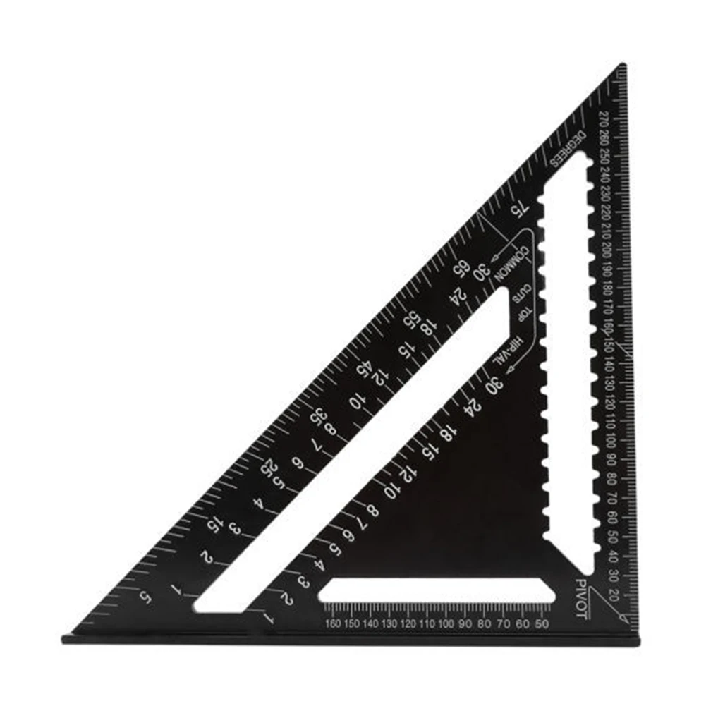 12inch Triangle Ruler for Woodworking Square Layout Gauge Measuring Tool