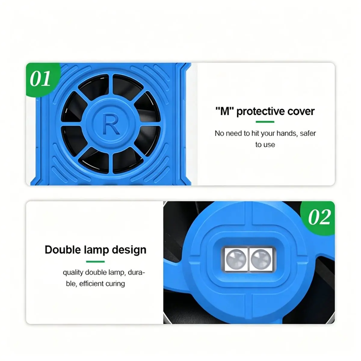 Ultraviolet Rays Lamp Fan Fast Adhesive Green Oil 3-Speed Smoke Exhaust Cooling for Mobile Phone Motherboard Repair