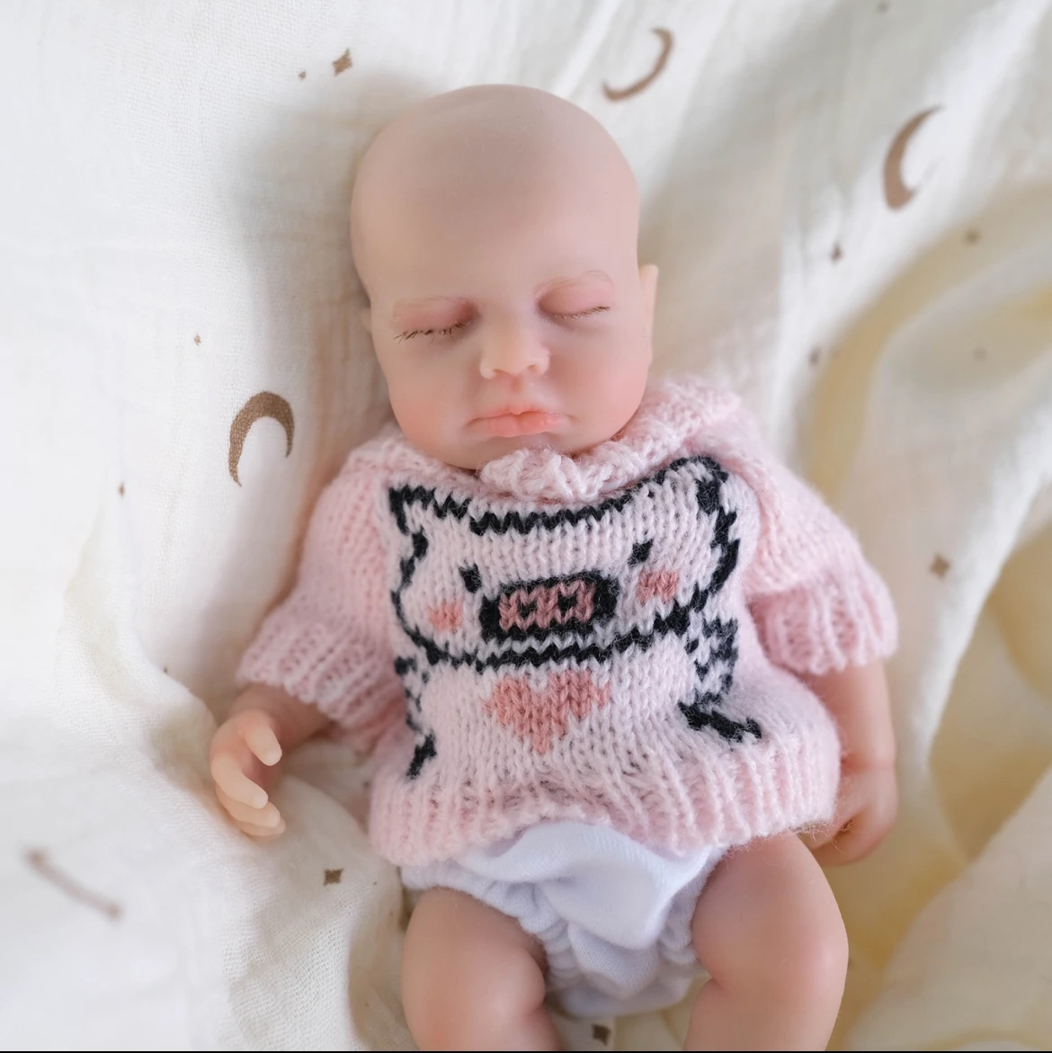 Muñeca Reborn Sweetheart de 8 pulgadas: silicona suave realista, totalmente pintada, sólida y linda, regalo de Navidad perfecto para niñas