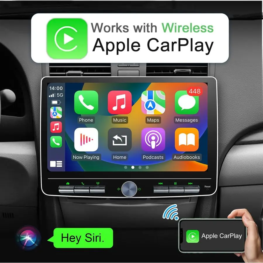 Inch Dubbel Din Autoradio Draadloos CarPlay Android Auto 2G32G Afneembaar touchscreen Android Car Play Radio Bluetooth AM FM GPS