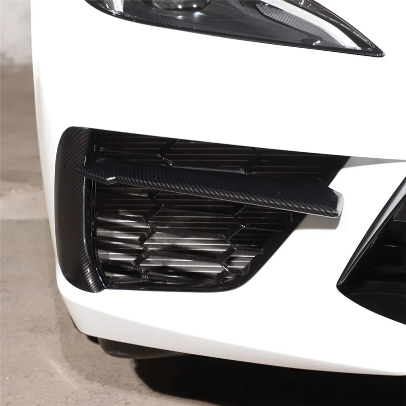 

For Corvette C8 2020-2023 Car Front Bumper Fog Light Lamp Trim Air Inlet Vent Grille Cover Spare Parts Parts-ABQF