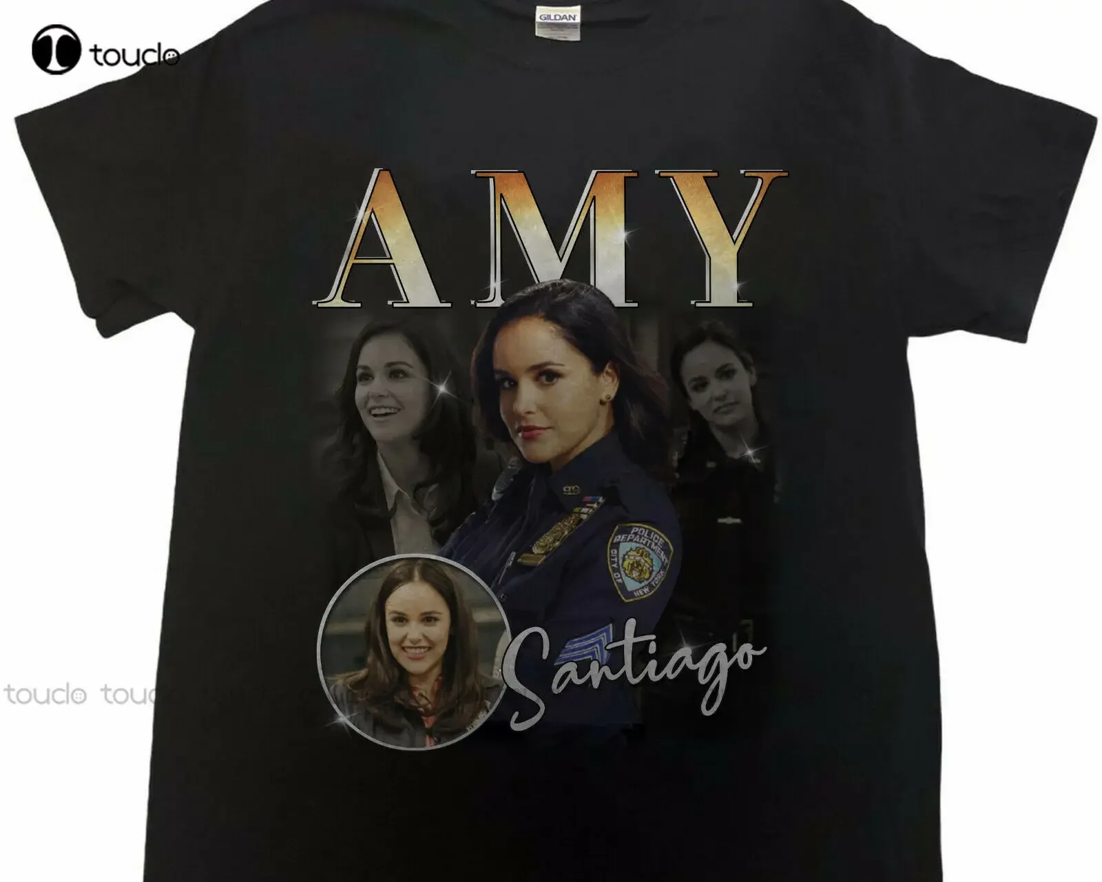 New Amy Santiago Brooklyn 99 Melissa Fumero 90S Vintage T-Shirt Cotton Tee Shirt green shirt Unisex