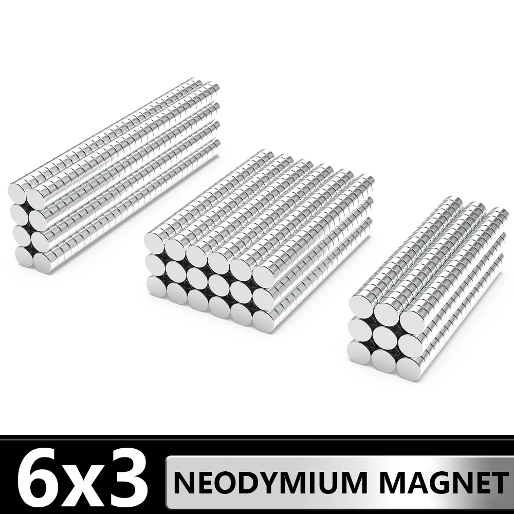 10~500 Pcs Small Round Magnet 6x3 Permanent NdFeB Super Strong Powerful Magnets imans N35 6mm x 3mm Neodymium Magnet