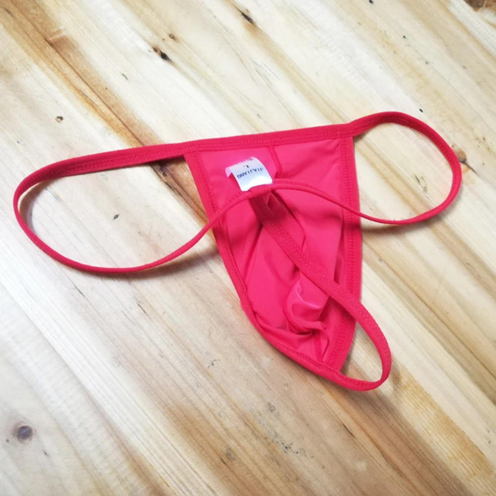 Men Ice Silk Thin Breathable Gay Sissy Pouch Underwear Soft Sleep Underpants Men Summer Men's Panties Stretch Thong G-String