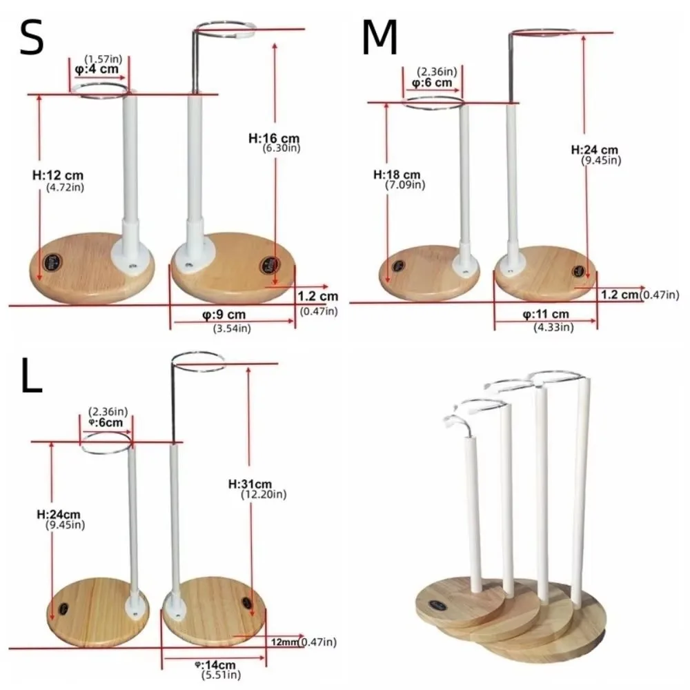 調節可能な人形スタンド プラスチック製サポート 木製ベース アクションフィギュアスタンド フィギュアモデル 人形 ドールディスプレイホルダー オーガナイザーブラケット