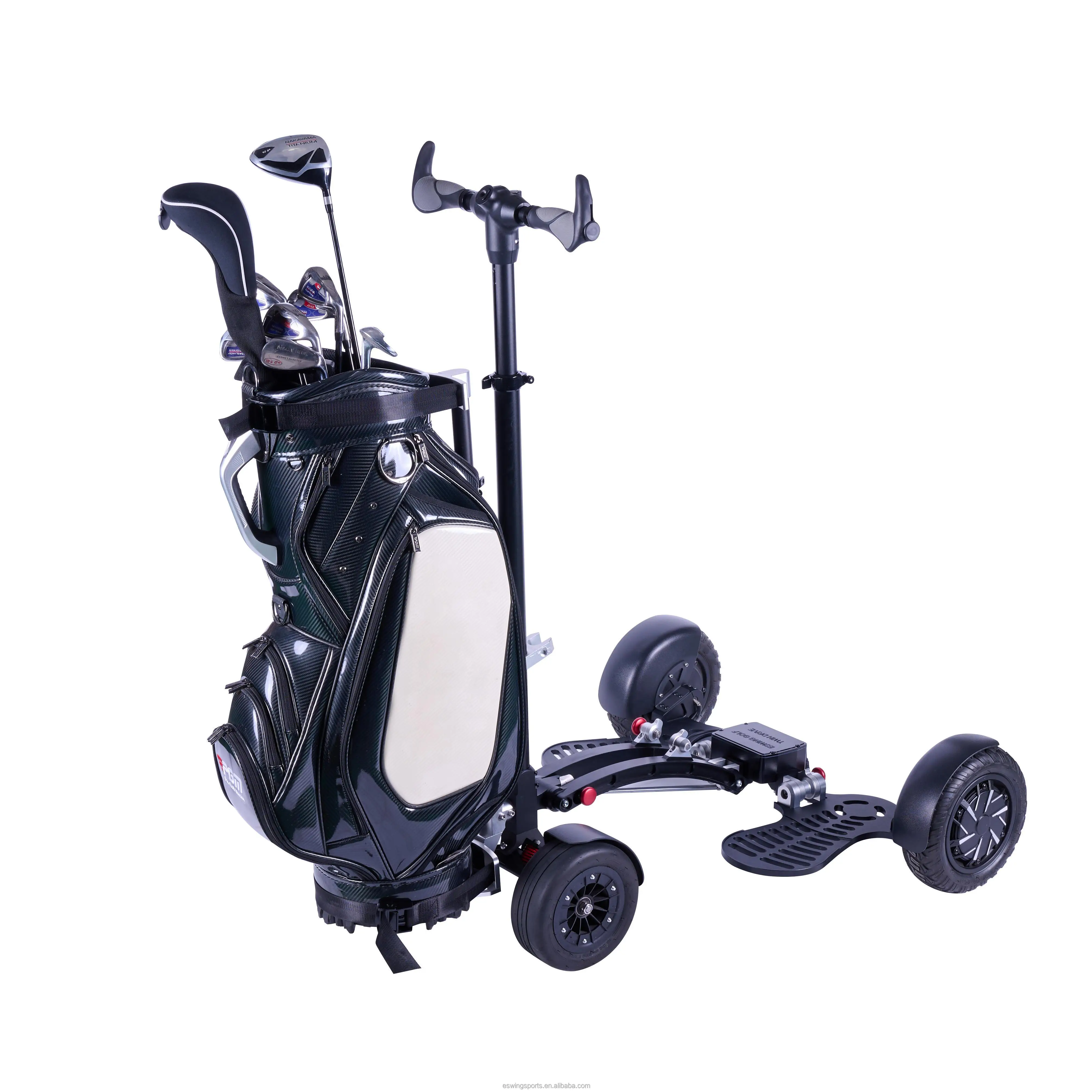 

Высококачественный мини-персональный самокат для гольфа с рамой из алюминиевого сплава, двойной двигатель, 1600 Вт, держатель для сумки для гольфа, мини-четырехколесный самокат