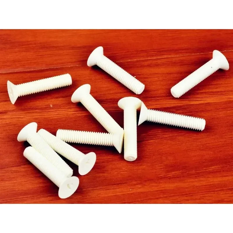 

oPqskRua 30pcs M2 PP polypropylene slotted countersunk screws plastic cross recessed head bolt screw 4mm-20mm length