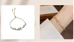 

Японский и корейский модный легкий роскошный стиль, циркон, кошачий глаз, камень, цветок, выдвижной браслет, индивидуальный и универсальный, супер