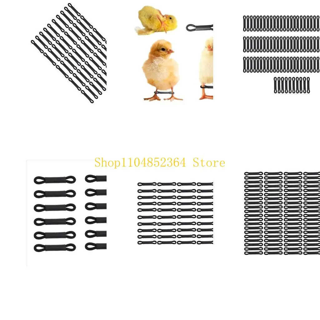 

652f 50/100pcs chick shitker hobble для детской курицы, регулируемая полоса птицы.