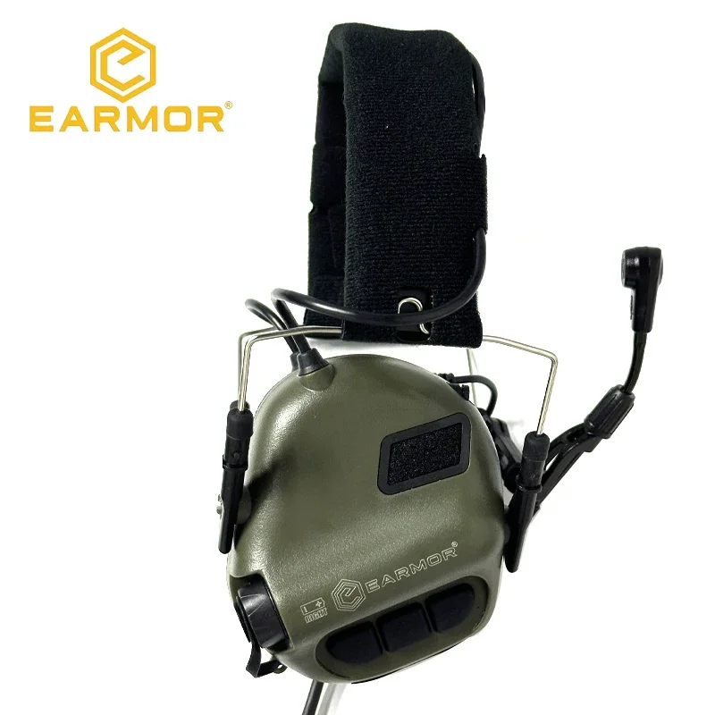 Original Earmor Tactical Headset M32 MOD4 Air Gun Shooting Earmuffs Anti-noise Headphone Electronic Aviation Headsets