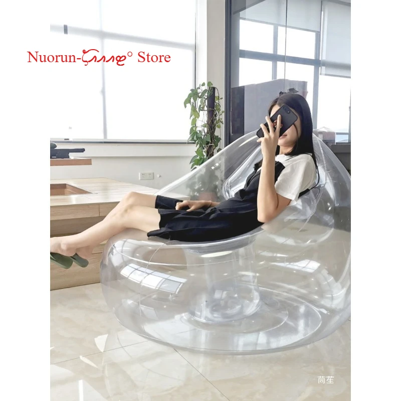 Inflatable Transparent Sofa Storage Lounger Photography Prop Chair maszt flagowy