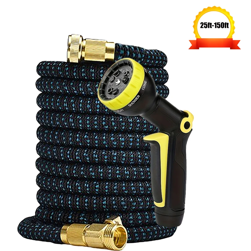 

Adjustable Expansion Garden Hose With High-pressure Multifunctional Adjustable Nozzle Water Gun, Used For Garden Cleaning