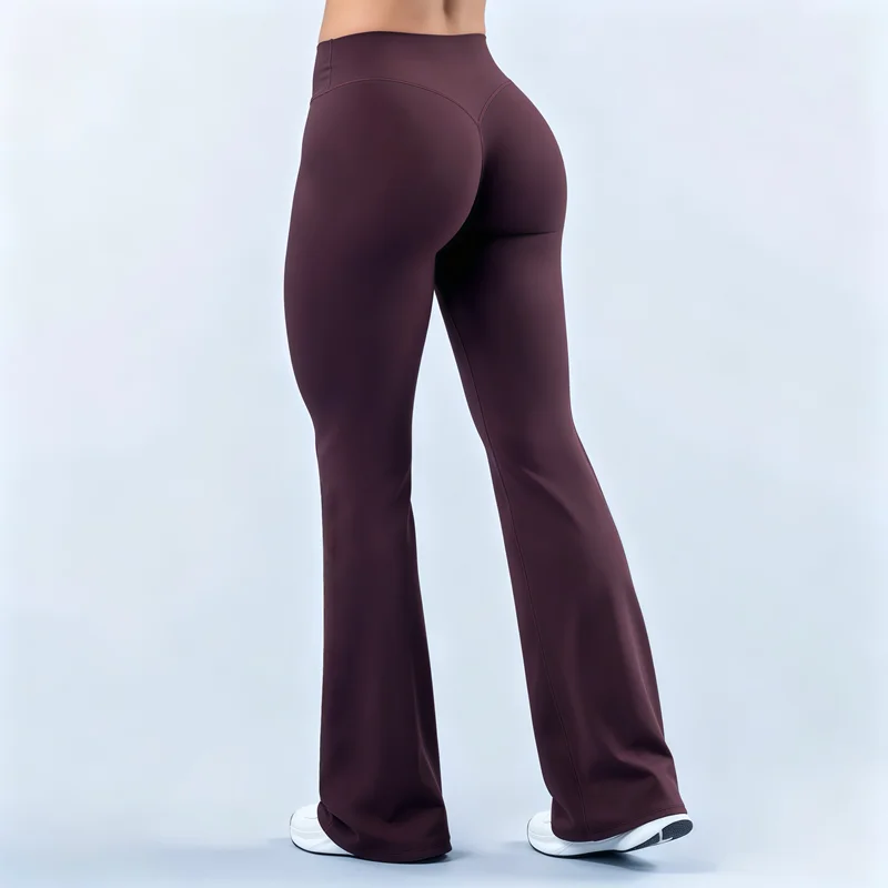 Gym Flares Leggings Women Quick Dry Butt Lift Sportswear Tummy Control Yoga Workout Clothing Sports Running Fitness Flared Pants