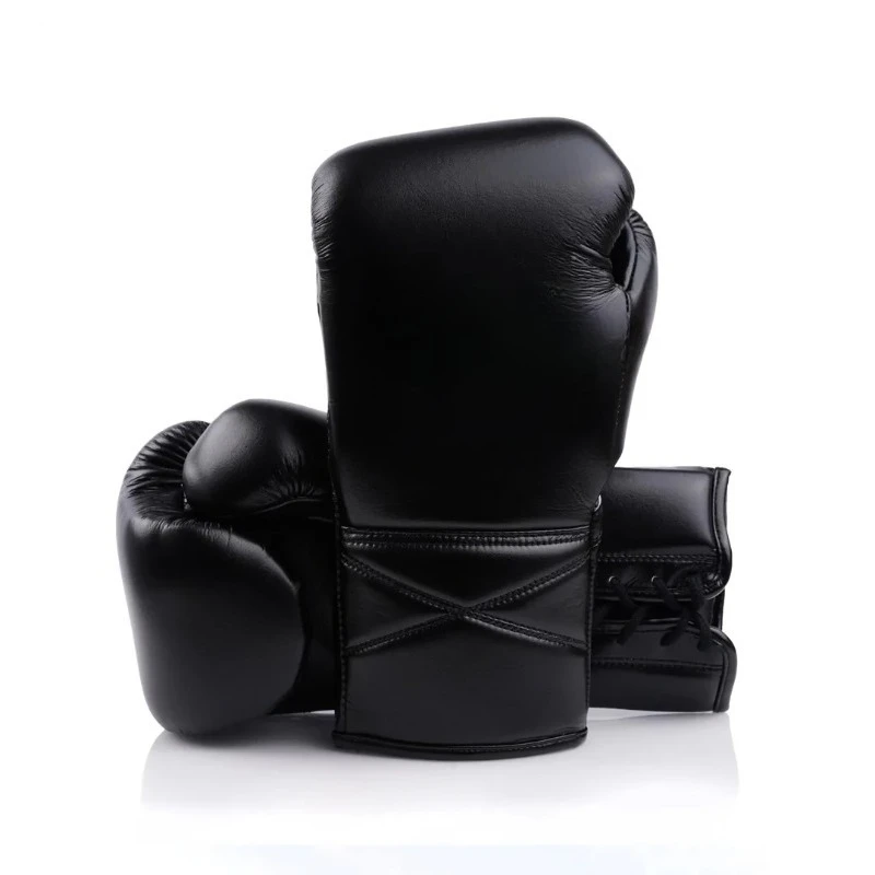 

Fitness Indoor Training Cowhide Leather Lace-Up Boxing Gloves