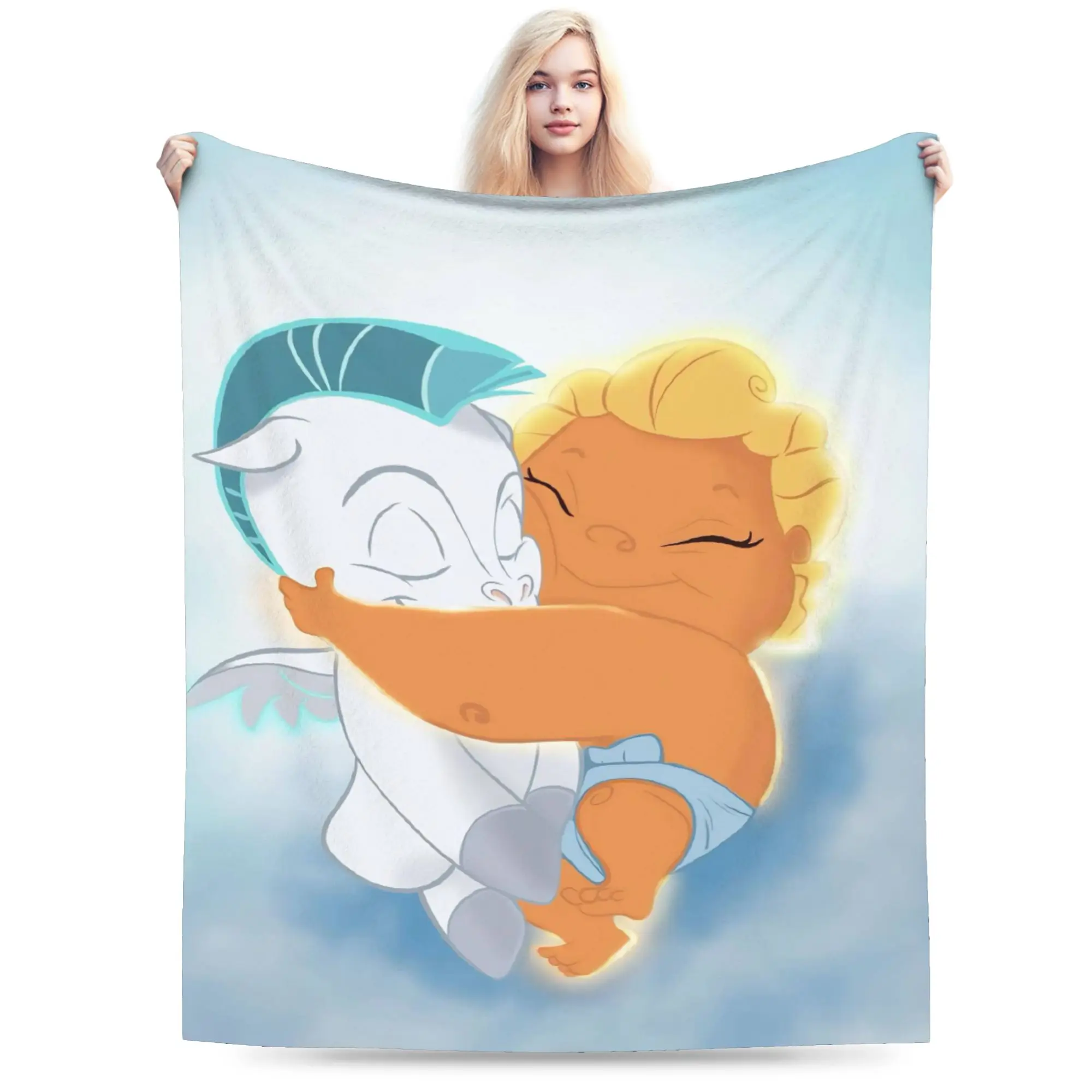 Friends Hercules Pegasus Flannel Blanket Winter  Soft Durable Throw Blanket for Students Outdoor Fluffy Bedspread Sofa Bed Cover