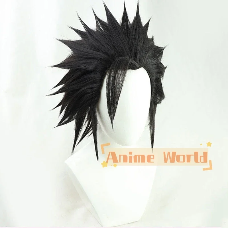 Final Fantasy VII Remake Zack Fair Black Cosplay Wig Halloween Synthetic Hair Heat