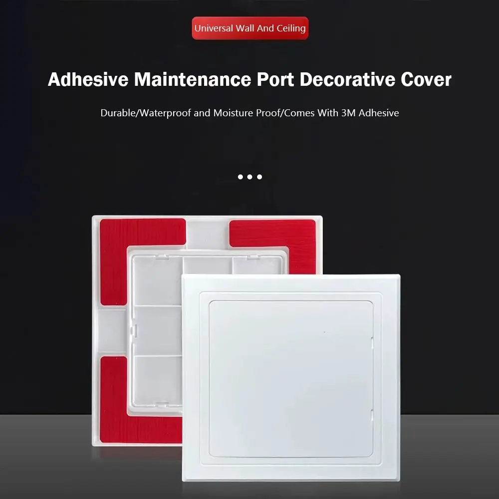Self-adhesive Access Panel Door Plastic Removable Opening Flap Cover Plate White Wall Access Doors Doors Wall Ceiling