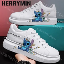 Buty ściegowe trampki mężczyźni kobiety para buty w stylu casual męskie platformy kateboarding modne dziewczęce buty w stylu casual mieszkania 3D graffiti