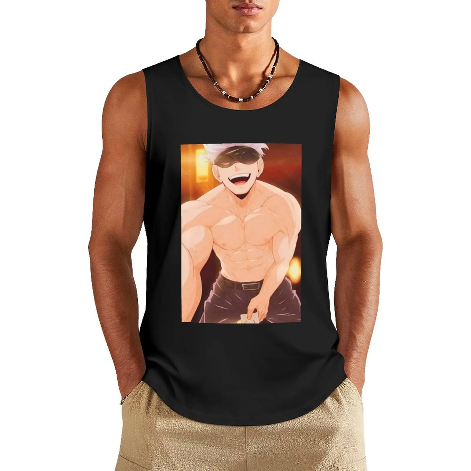 

Gojo Satoru Merchandise Tank Top Bodybuilding shirt bodybuilding men t shirt
