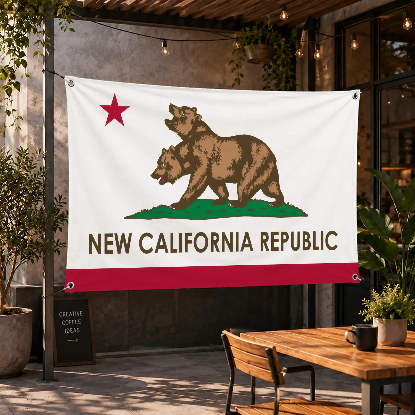 Cool California Design Flags Decorative Wall Hanging Banner Tapestry for Bedroom Dorm Room Living Room Home Art Decor Gift