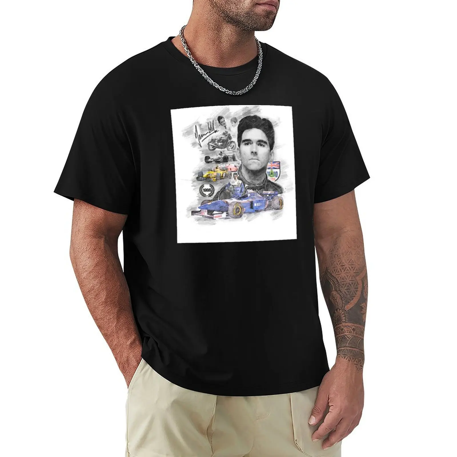 Damon Hill T-Shirt Big and Tall Solid Color T-Shirt