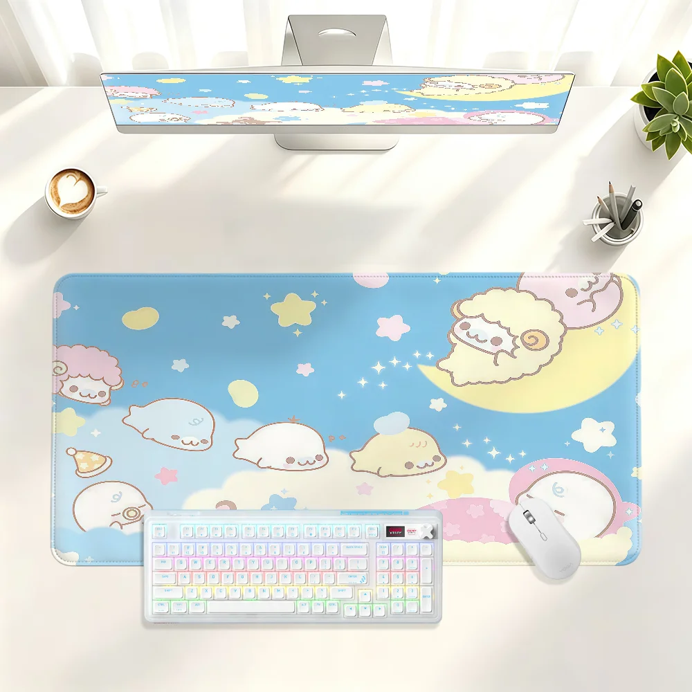 Cute M-Mamegoma Mouse Pad Large Non-slip Lockedge Desktop Computer Desk Mat Keyboard Writing MousePad Office Gamer Student Gifts