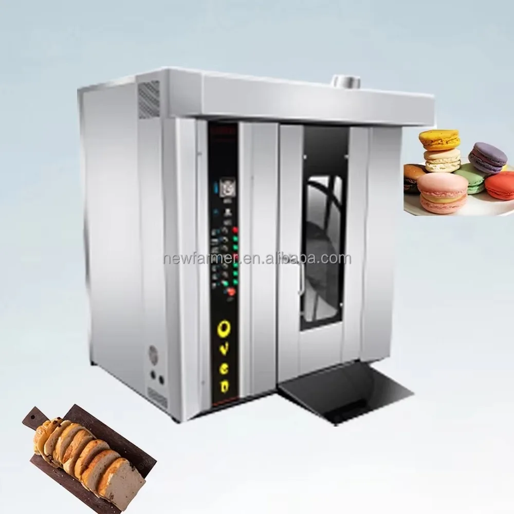 Industrial Commercial Hot Air Rotary Oven Energy-Saving Even Baking Luxury Design for Bakery Restaurant