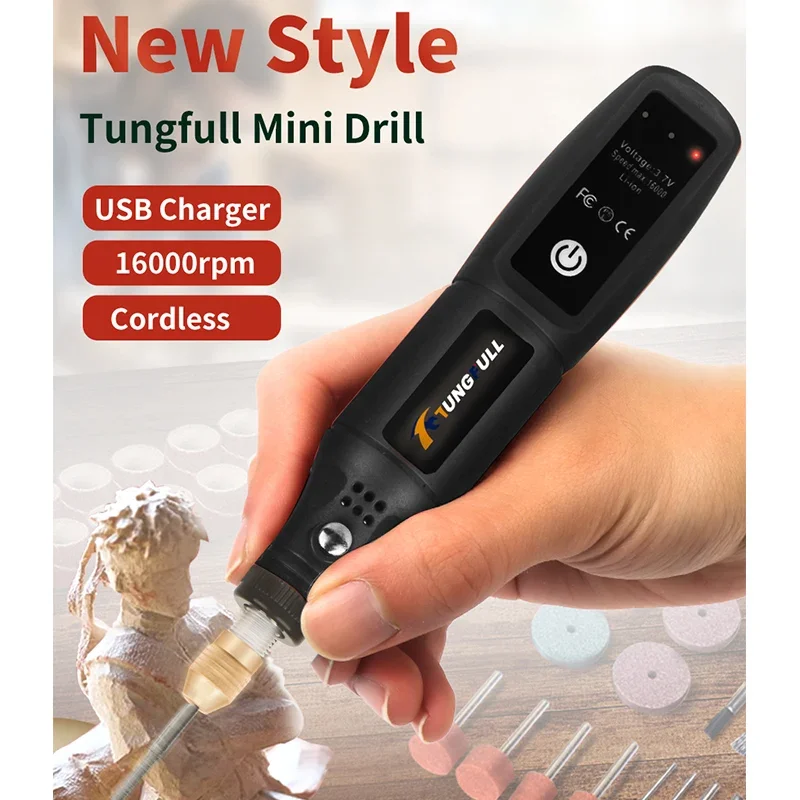 أداة نقش USB أداة دريمل مثقاب لاسلكي أداة دوارة مثقاب كهربائي صغير لاسلكي آلة تلميع قابلة لإعادة الشحن