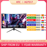 KTC H27S17 27-inch 1500R Curved Gaming Monitor QHD 2560x1440 16:9 ELED 180Hz 120% sRGB 4000:1 Contrast Ratio 1ms MPRT Response