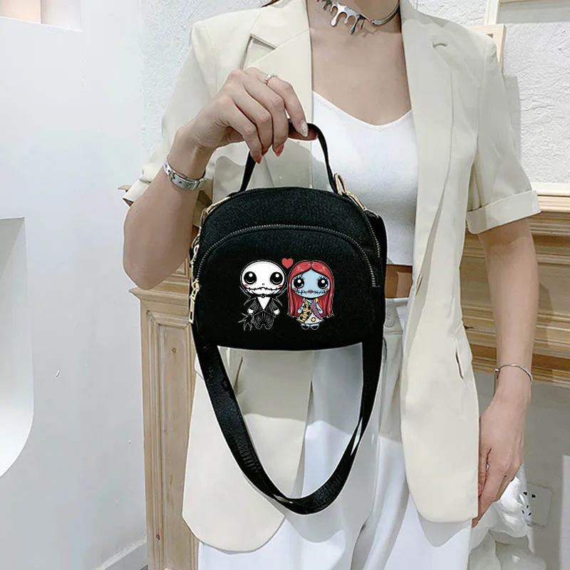 

Disney's The Nightmare Before Christmas Jack Sally Women's Bag Causal Shoulder Bag Female Crossbody Bags Underarm Women HandBag