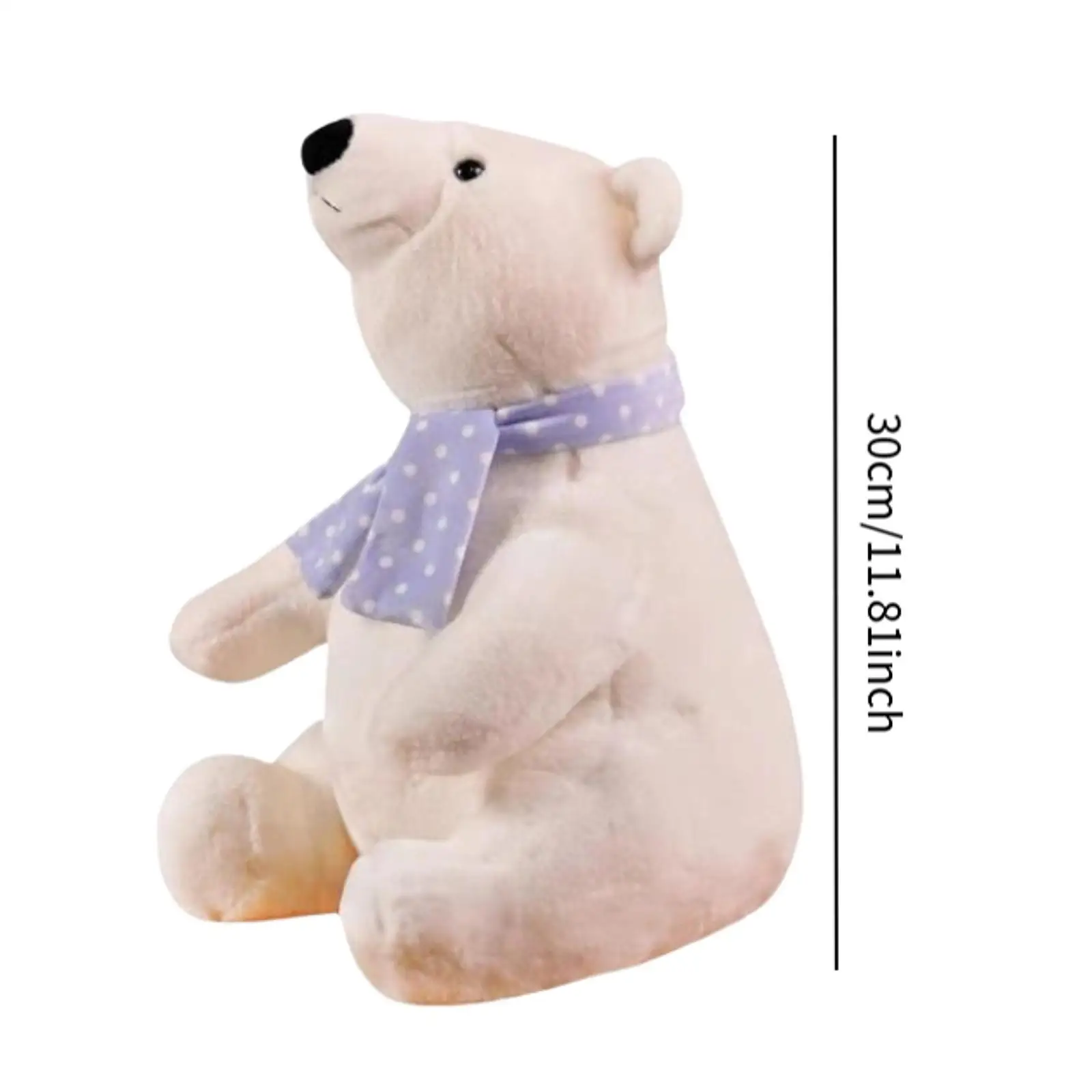 Oso Polar de peluche de juguete, oso Polar blanco, juguete de peluche, cojín de felpa para decoración de dormitorio