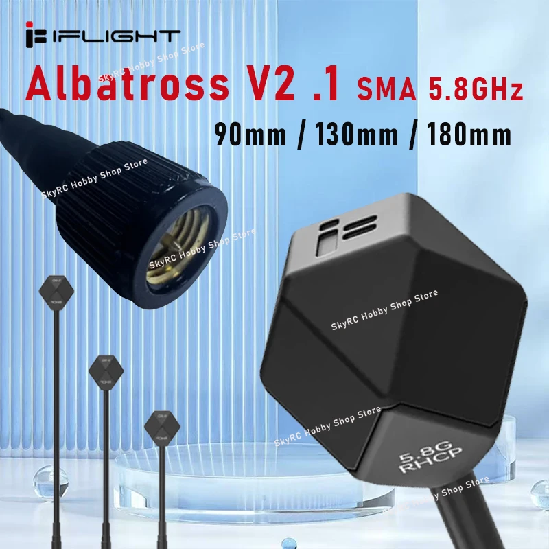 

IFlight Albatross V2 .1 SMA 5,8 ГГц 2,4 дБи Антенна LHCP RP SMA / RHCP SMA90MM/130MM/180MM для FPV Racing Drone Part