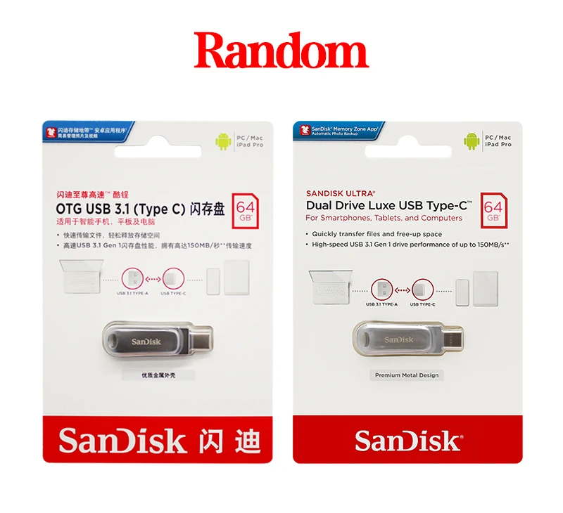 SanDisk Metall-USB 3.2 Typ-A und Typ-C Flash-Laufwerk DDC4 Pendrive 64GB 128GB 256GB 512GB 1TB Max 400Mb/s U-Disk für iPhone 17 – Detail 15