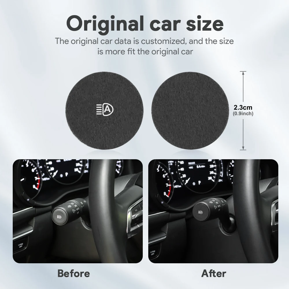 2PCS Top Suede Trim LHD RHD Sticker For Mazda 3 BP Axela CX30 CX-30 2019 2020 2021 2022 2023 2024 2025 Car Wiper Shift Lever view 4