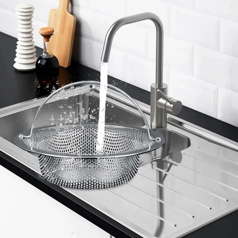 Universal Stainless Steel Sink Strainer Kitchen Sink Drain Basket Sink Drain Strainer Mesh Sink Drain Basket Kitchen Sink tool