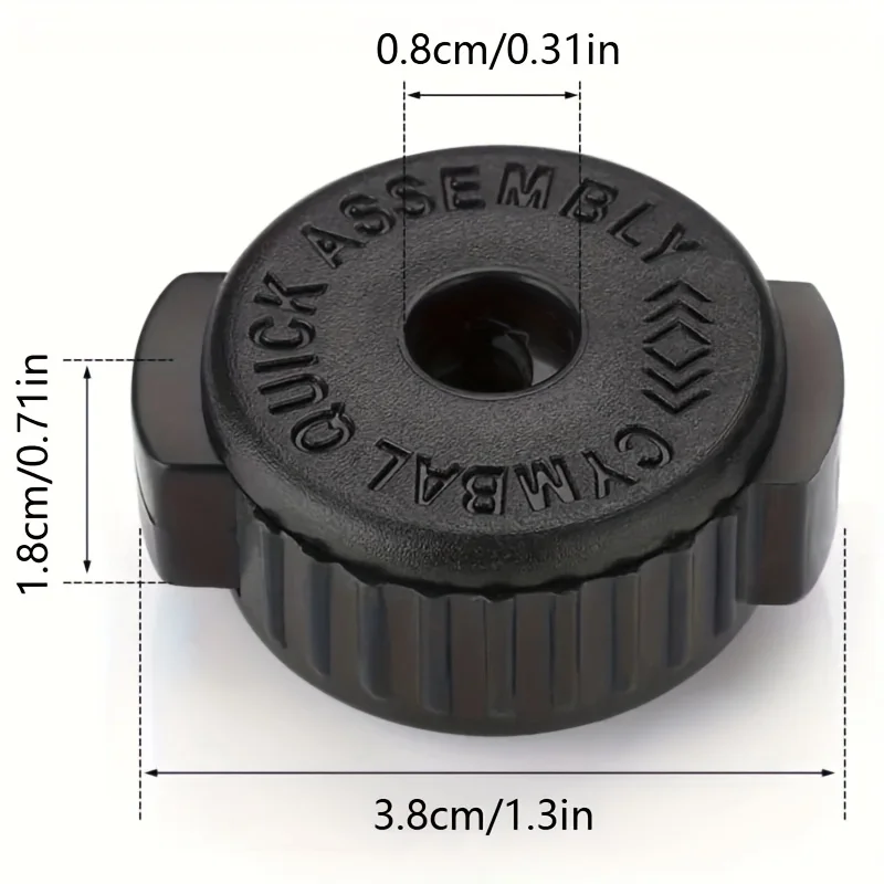 6Pcs Plastic Cymbal Nut Cap Quick Install Disassemble Screw Buckle for 8mm Jazz Drum Set Percussion Instrument Stand Replacement