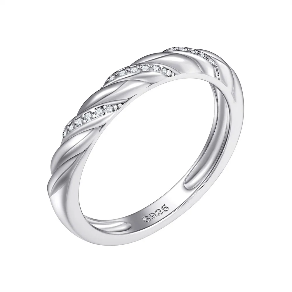 

Apexelle Brand Classic Jewelry 925 Sterling Silver Rings Wedding Band Light Luxury Women Rings Fine Jewelry