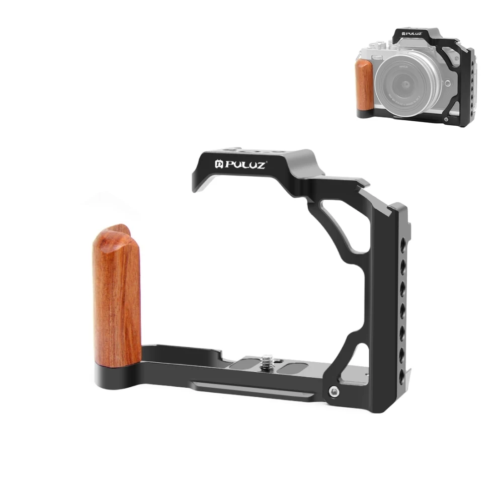 

PULUZ Video Camera Cage For Nikon ZFC Wood Handle Handgrip Metal Stabilizer Rig for Nikon ZFC Camera Aluminum Alloy Cage