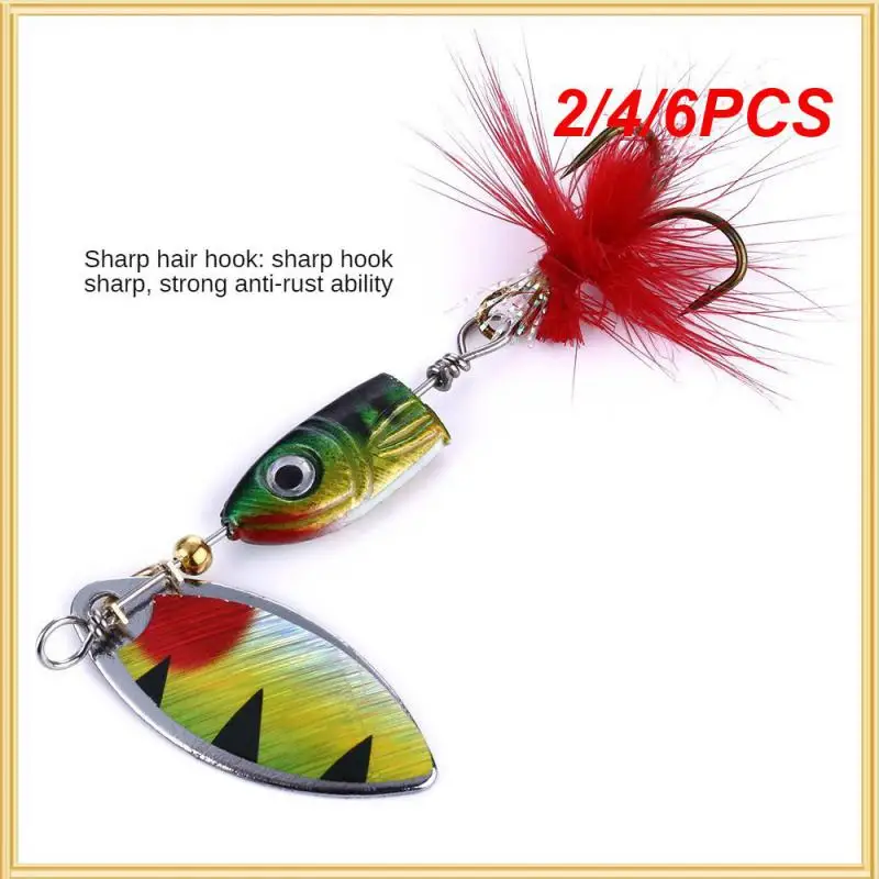 2/4/6PCS Specification 4.5cm-7g-6 Hook Bait Fishing Gear Not Easy To Deformation Bionic Bait Bait Type Sequins Biomimetic Decoy