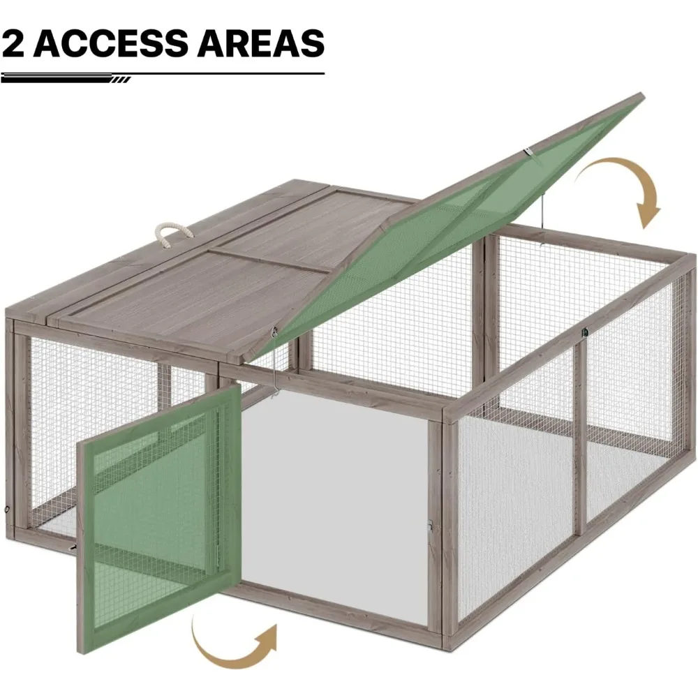 Imagem -06 - Dobrável Galinheiro sem Montagem Necessária Interior e Exterior Pequeno Animal Rolling Box Portátil Cozy Pet Enclosure