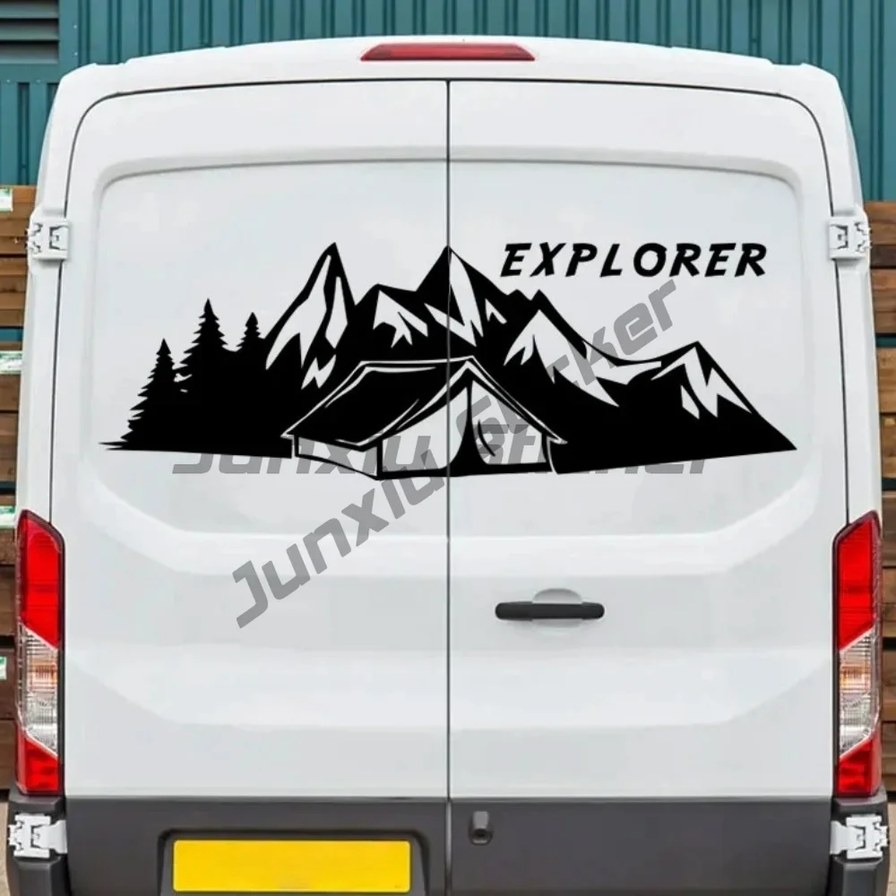 

Mountain Explorer Vinyl Decal, Outdoor Adventure Sticker for RV Camper Van Caravan SUV, Waterproof Auto Exterior Decor