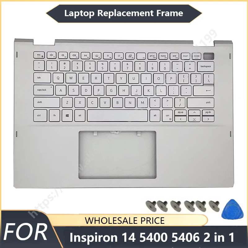 

For Inspiron 5400 5406 2-in-1 Original New US Keyboard Laptop Palmrest Upper Top Case Backlight Replacement Keyboard