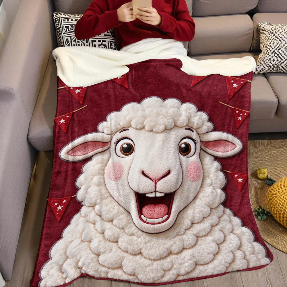 Stitch Tan Candle Cozy Flannel Fleece Blanket Lightweight Plush Throw Blanket for Sofa Bed Travel Camping Warm Blanket