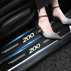 Carbon Car Door Sill Scuff Covers Black Door Panel Guards Protector Anti Scratch Decoration For Chrysler 200 Car Accessories
