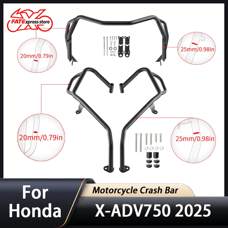 For Honda XADV750 XADV 750 X-ADV750 2025 Crash Bar Engine Guard Motorcycle Accessories Stung Cage Stainless Steel Highway Bumper