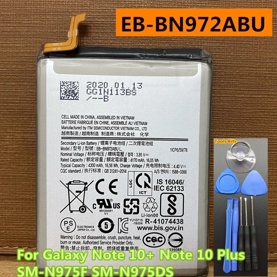 EB-BN972ABU 4300mAh Battery For Galaxy Note10+ Note 10 Plus SM-N975F SM-N975DS
