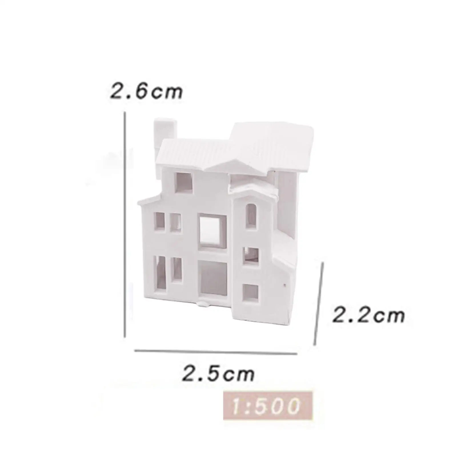 Miniatuur Huis Villa's 1/500 Poppenhuis Trein Gebouw Parkeertreinen Accessoires Scènes Zandtafel Landschap Layout Ornamenten