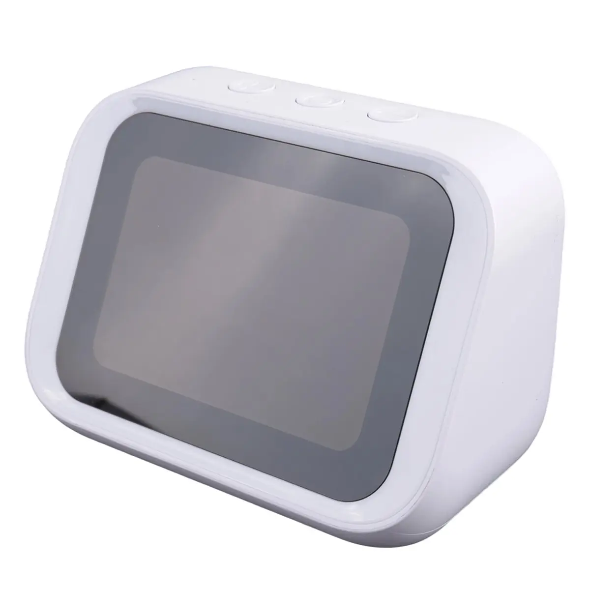 Hot Sale Intelligent Large Screen Bluetooth Clock Speaker with Temperature Display Control Table Speaker FM Decor White