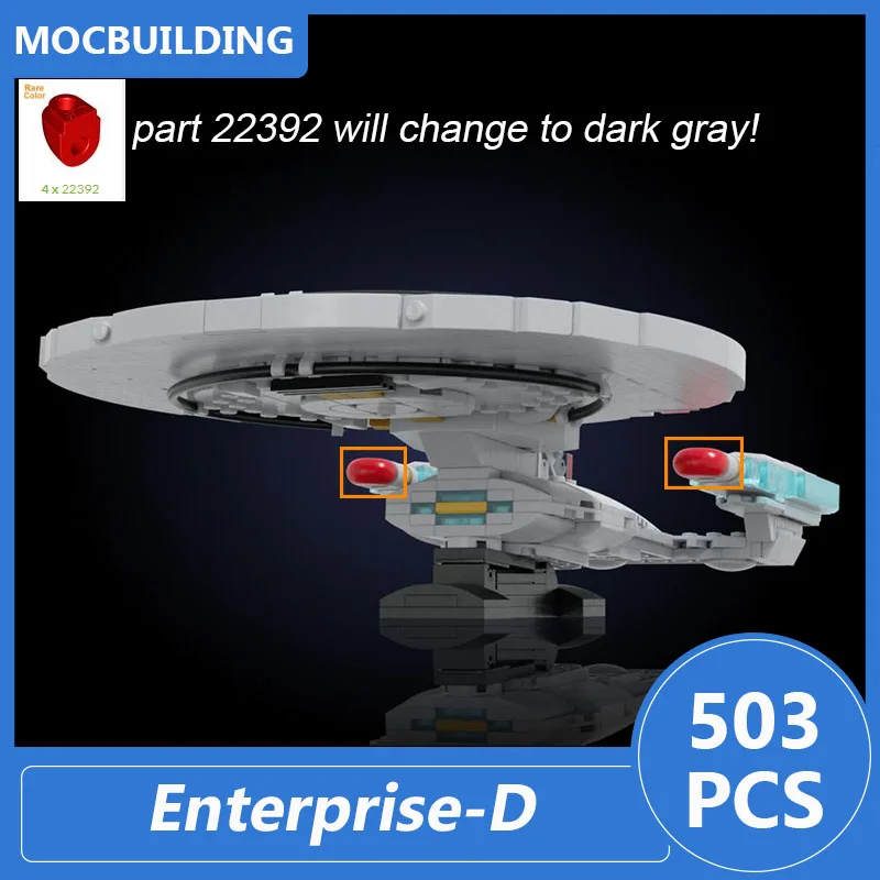 Enterprise-D Model Moc Building Blocks Diy Assemble Bricks Space Educational Creative Collection Toys Display Xmas Gifts 503PCS