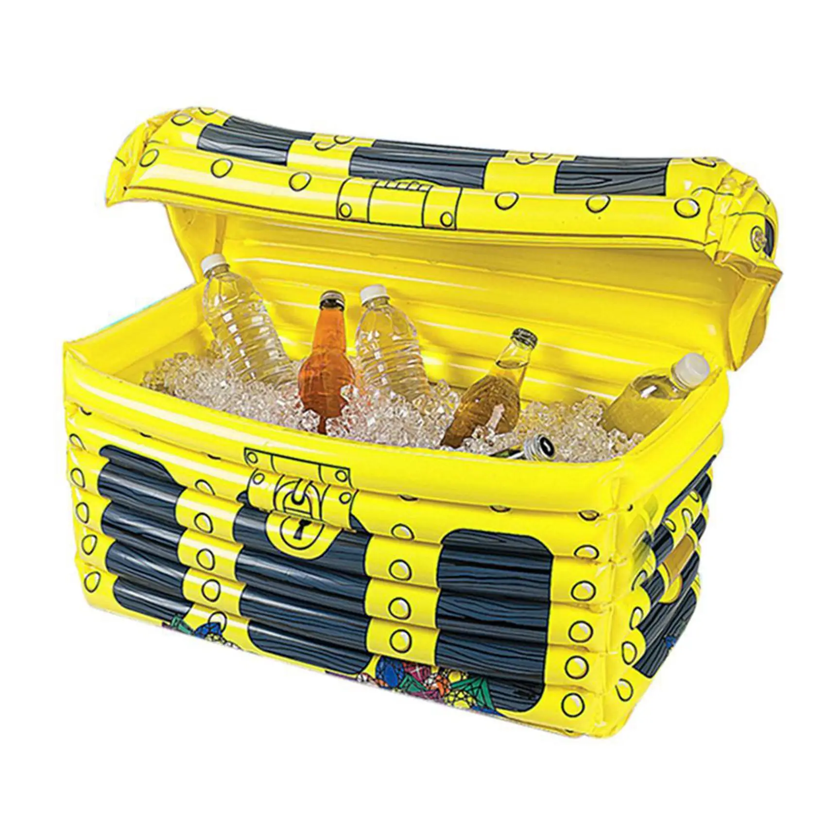 A84E-Indoor Outdoor Inflatable Ice Container PVC Beverage Cooler Treasure Box Multi-Purpose Bar Drinks Cool Leisure Supplies